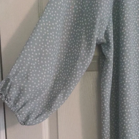 EUC✨ PAPERMOON XL mint/light blue Coraley 3/4 Tie Sleeve Blouse from Stitchfix - Picture 11 of 17